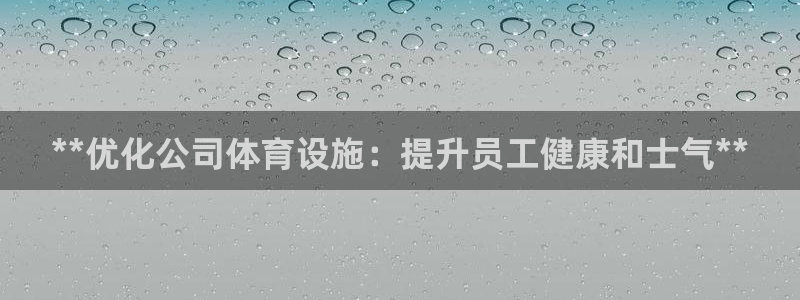 意昂3集团官网首页网址：**优化公司体育设施：提升员