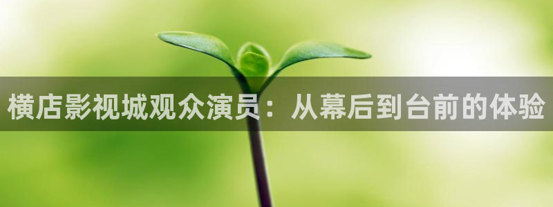 噜噜噜噜私人影院：横店影视城观众演员：从幕后到台前的体验